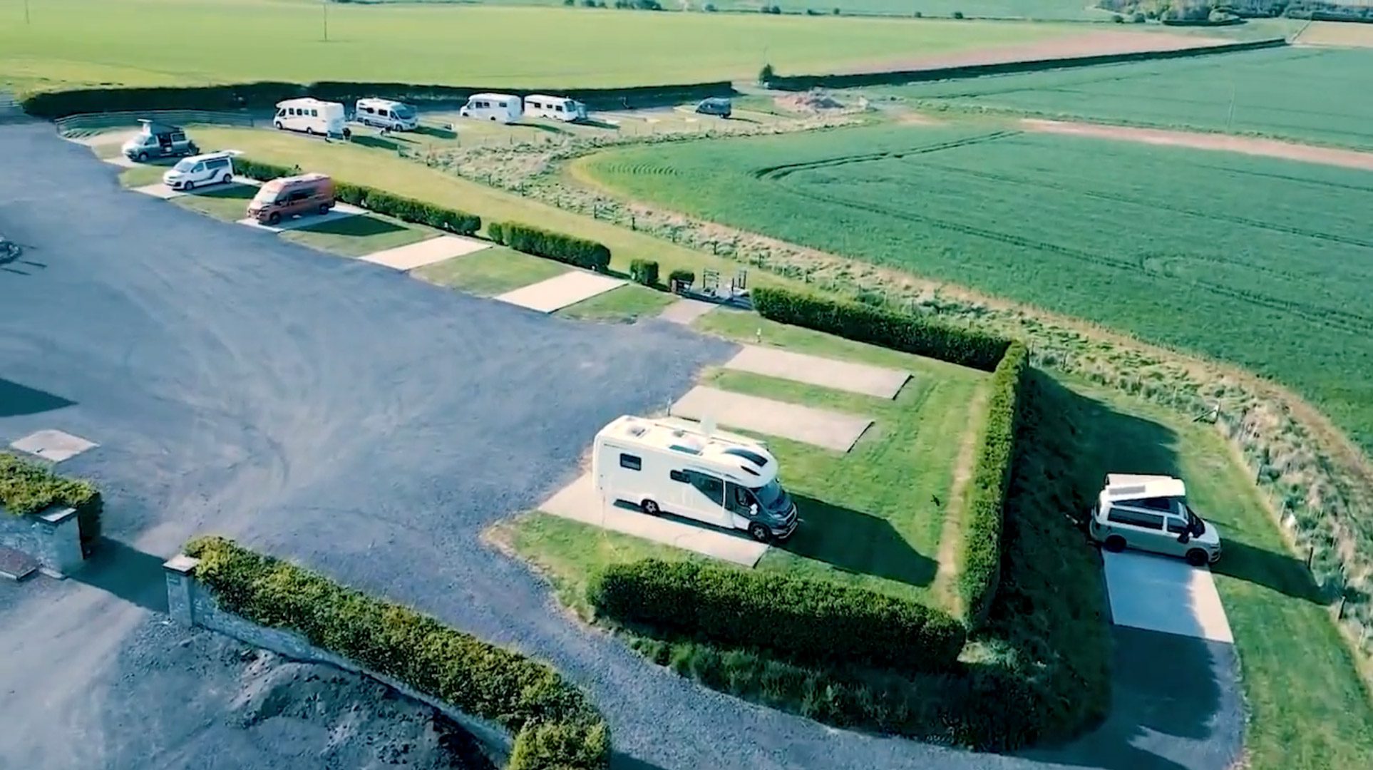 Campsite aerial view