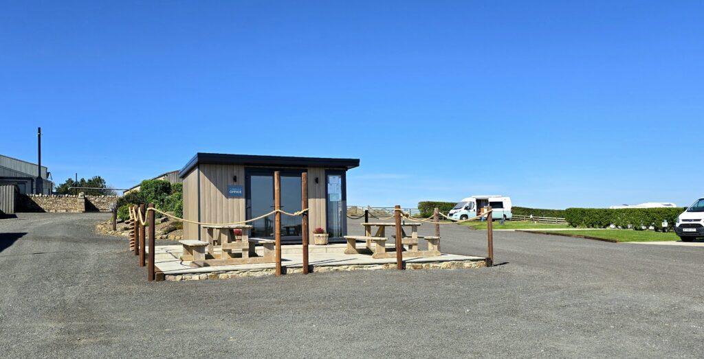 New office situated in the middle of the campsite